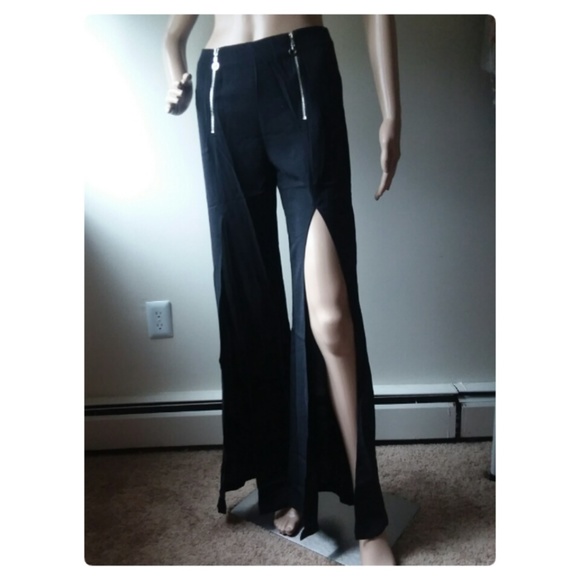 🔥HP!🔥🍁 BLACK FRONT SLIT PANTS!🍁 - Picture 5 of 7